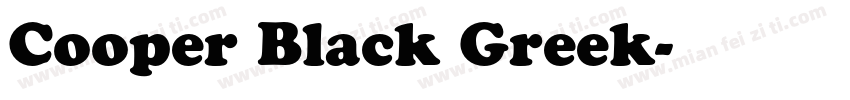 Cooper Black Greek字体转换
